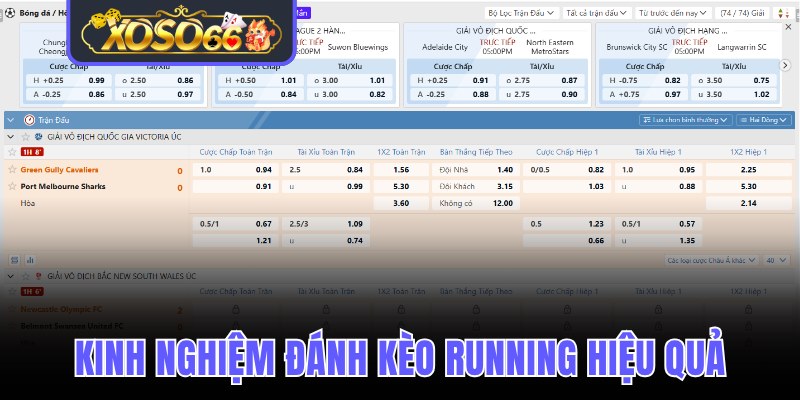 Chia sẻ những kinh nghiệm đánh kèo running hiệu quả