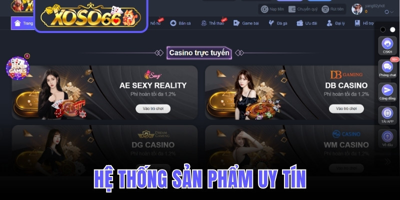 Hệ thống sản phẩm chứng minh Xoso66 có uy tín không